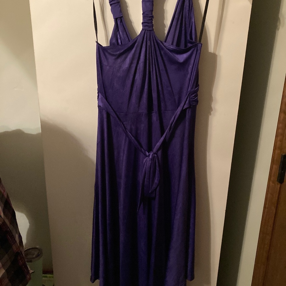 Purple silk like after 5 cocktail dress